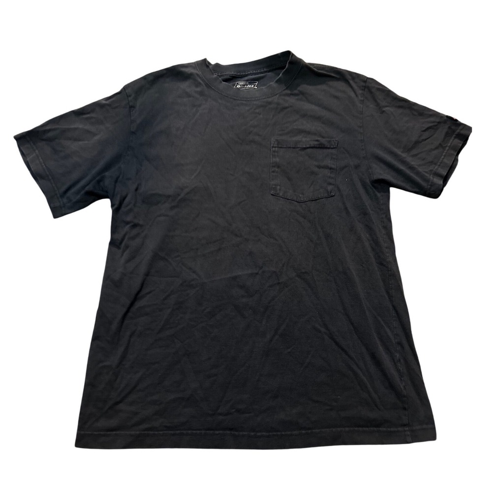 Genuine Dickies Mens Black Short Sleeve Pocket T-Shirt Size M RN20697